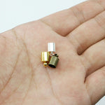 50 Pcs End Tip Cap Tassel Leather Cord End Crimp Cap Beads Caps For DIY Jewelry Making Supplies 3 4 5 6 7 8 9 10mm Crimp Tube with Loop