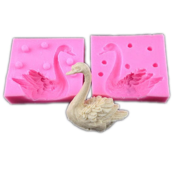 Swan Mold - Duck Resin Mold Fondant Mold - Chocolate Decoration - Sugar Cake Mould Decorating Tools Silicone Sugarcraft Mold for Wedding DIY