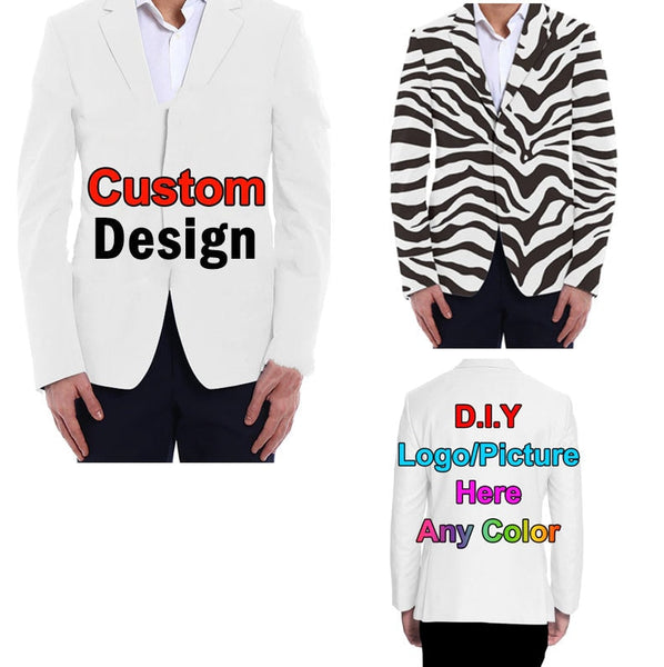 Personalized Suit - Custom Suit Jacket - Custom Blazer for Men with Logo Picture Text Background - Made to Order - Gift for Dad Husband Men - Mens Suit - Mens Coat