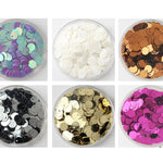 400 Pcs Paillettes Sequins Flat Top Hole - 6 mm Gold Orange White Black Yellow Brown Blue Green Silver Purple