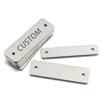 30 Pcs Custom Connector Charms, ,Personalized  Black Silver Gold Rectangle Connector Charm, Laser Engraved, DIY Centerpiece Bar Jewelry