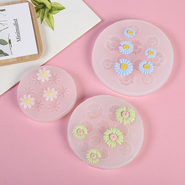 Flower Silicone Mold - Daisy Flower Mould  - Chocolate Candy Fondant Cake Decoration Resin DIY  Soap Mold Polymer Clay DIY Crafting