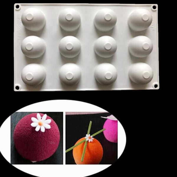 Mousse Mold - Dessert Silicone Mold - Cake Mould - 3d Baking Moule - Round Chocolate Mold - Fondant Baking Mold