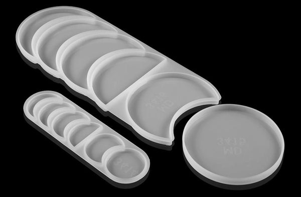 Moon Phase Silicone Mold - Lunar Phases Mold - Coaster Mold - Jewelry Resin Mold - Necklace Hanging Banner Mold Casting Art Christmas Décor