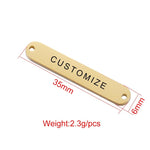 Custom Connector Charms, Personalized Black Silver Gold Rose Gold Rectangle Connector Charm, Laser Engraved, DIY Centerpiece Bar Jewelry