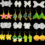 Fish Earrings Resin Mold, Dolphin Jellyfish Seahorse Shell Starfish Octopus Cabochon Mold,  Fish Mold, Fish Cab Mold, Fish Dangle Mold
