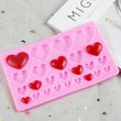 Silicone Heart Mold - Resin, Sugar, Chocolate, Wax, Soap, Candy Mold - Mini Heart - Polymer Clay, Ice Mold, Resin Supplies - Puffy Craft