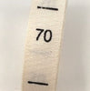 White Cream Clothing Size Labels - Woven Size Tag - T-Shirt Size Tabs - Folded Labels - XS S M L XL XXL 3XL 4XL - 70 80 90 100 110 120 130