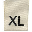 White Cream Clothing Size Labels - Woven Size Tag - T-Shirt Size Tabs - Folded Labels - XS S M L XL XXL 3XL 4XL - 70 80 90 100 110 120 130