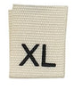 White Cream Clothing Size Labels - Woven Size Tag - T-Shirt Size Tabs - Folded Labels - XS S M L XL XXL 3XL 4XL - 70 80 90 100 110 120 130