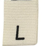 White Cream Clothing Size Labels - Woven Size Tag - T-Shirt Size Tabs - Folded Labels - XS S M L XL XXL 3XL 4XL - 70 80 90 100 110 120 130