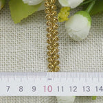 Gold Silver Flower Lace Fabric Soft Floral Embroidered Fabric Dress Bridal Veil Floral Fabric - Dance Costume Prom Wedding Dress Leaf Ribbon