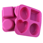 Soap Mold - Round Oval Square Heart Silicone Soap Mold - Plaster Mold Ice Mold Silicone Mold Chocolate Mold -  Polymer Clay Resin Moulds