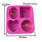 Soap Mold - Round Oval Square Heart Silicone Soap Mold - Plaster Mold Ice Mold Silicone Mold Chocolate Mold -  Polymer Clay Resin Moulds