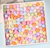 Star Heart Square Flower Cabochon - Matte Flatback  - Nail Art - Embellishments DIY Craft Supplies - Nail Hearts Tiny Hearts Scrapbooking