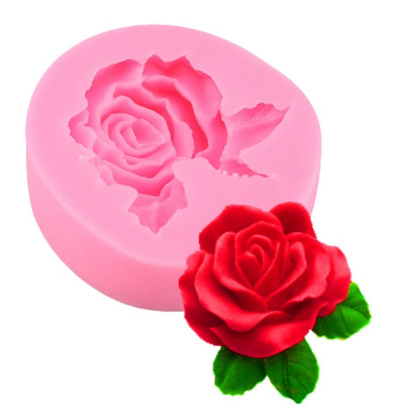 Rose Mold - Flower Resin Clay Mold - Silicone Rubber, Fondant, Chocolate, Soap, Wax, Decorating Tools Sugarcraft Cake, Polymer, Candy Baking