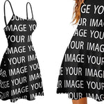 Aangepaste jurk - gepersonaliseerde foto strandjurk - ontwerp je eigen tropische vakantie aangepaste gezichtsjurk - cadeau voor haar vrouw vriendin