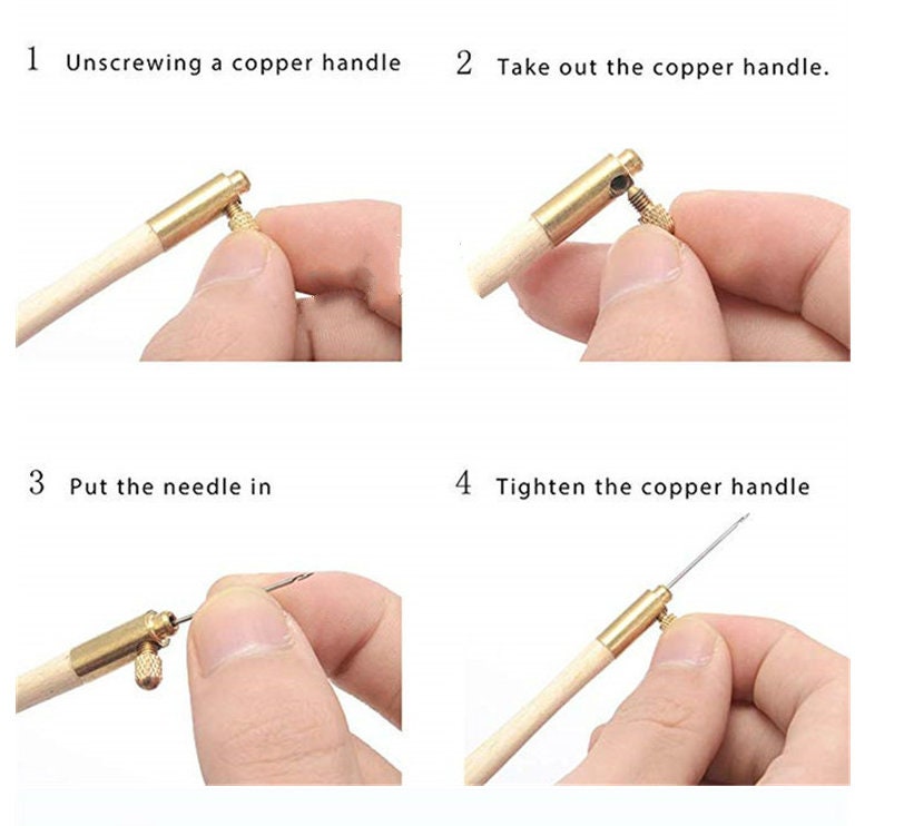 Punch Needle Set Adjustable Punch Needle Rug Hooking Tool 