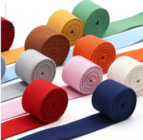 45 Meters Lightweight Polyester Cotton Webbing | Dog Collar Material, Backpack Straps, Bag Strap Webbing For Key Fobs, Heavy Duty