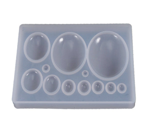 Oval Silicone Mold - Jewelry Making - Cabochon Making - Gem Silicone Mold -  UV Resin Casting Clay  Embellishment Epoxy Nail Art Crafts