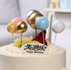 Ballon Cake Topper - Cake Decorations -Baby Shower Kids Birthday Party Cake - Cupcake - Wedding Decor, Gold, Silver, Pink, Blue, White