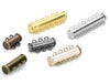 Tube Clasps, Multi Strand Slide Bar Clasp, Bright & Antiqued Cuff Hooks, , Gold, Silver, Copper, Brass, Black Plated Brass, Detangler Clasp