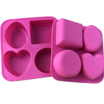 Soap Mold - Round Oval Square Heart Silicone Soap Mold - Plaster Mold Ice Mold Silicone Mold Chocolate Mold -  Polymer Clay Resin Moulds