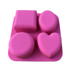 Soap Mold - Round Oval Square Heart Silicone Soap Mold - Plaster Mold Ice Mold Silicone Mold Chocolate Mold -  Polymer Clay Resin Moulds