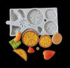 Fruit Shape Silicone Molds,3D Orange Strawberry Chocolate Candy Making Molds, Tangerine Orange Slice Resin Gumpaste Clay Candy Jewelry