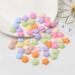 Star Heart Square Flower Cabochon - Matte Flatback  - Nail Art - Embellishments DIY Craft Supplies - Nail Hearts Tiny Hearts Scrapbooking