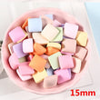 Star Heart Square Flower Cabochon - Matte Flatback  - Nail Art - Embellishments DIY Craft Supplies - Nail Hearts Tiny Hearts Scrapbooking