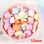 Star Heart Square Flower Cabochon - Matte Flatback  - Nail Art - Embellishments DIY Craft Supplies - Nail Hearts Tiny Hearts Scrapbooking