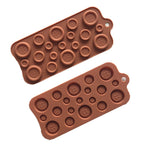 Button Mold - Four Hole Rimmed Button Flexible Silicone Mould for Crafts, Jewelry, Sewing, Scrapbooking, Resin, Polymer Clay, Epoxy Casting