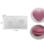Heart Macaron Silicone Mold Sweets Mold - Wax Candle Mold Handmade Soap Plaster Clay Jewelry Making Chocolate Fondant Cake Candy Decor Mold