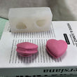 Heart Macaron Silicone Mold Sweets Mold - Wax Candle Mold Handmade Soap Plaster Clay Jewelry Making Chocolate Fondant Cake Candy Decor Mold