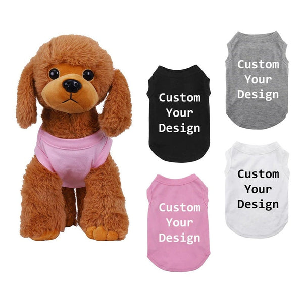Custom Personalised Dog Clothes Puppy Pet Clothes Name Sports Jersey M-2XL - Your Own Text Logo Photo - Sweatshirt - Puppy Clothing Lover