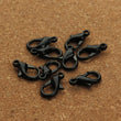龙虾扣10mm 12mm 14 16 18 21 23毫米龙虾扣珠宝扣，金属扣项链配件 - 金色青铜黑色大宗合金