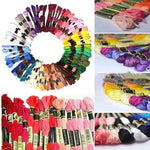 Assorted Colour Embroidery Thread Floss Skeins, Various Rainbow Colours, Embroidery Floss Thread For Embroidery Sewing And Crafts Braiding