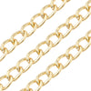 Jewelry Chain Iron Cable Style 5 Meter Length Thick - Gold Silver - Wholesale Bulk Flat Cable Chain - Cable Link Rolo Chain - Jewelry Making