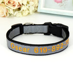 Custom Dog Collar Embroidered Collar, Personalized with Pet Name Phone Number, Pet Collar, Personalized Dog Collar, Small Medium Large Dogs