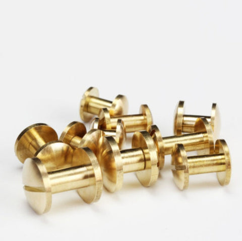 Brass Belt Screw - Stud-brass Screws - Leather Rivets - Belt Screw - Solid Brass Screws - Binding Stud Screws Belt Strap Screw - Flat Cap