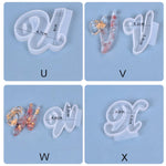 Alphabet Silicone Mold - Initial Mold For Key Chains, Bracelets, Bangles, House Numbers Mold, Diy Resin, Crafts, Casting Epoxy Resin Mold