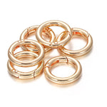 O-Rings Snap Clip Trigger Spring Opening Keyring Buckle Purse Hardware Large Size Purse Making O Ring Clasps Gate Ring Purse Round Push Hook