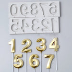 Number Mold Number Silicone Mold  0-9 Number Resin Molds Diy Epoxy Mold, Huge Mold, Number Birthday Cake Mold with Stick, Fondant Chocolate