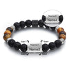 Custom Beaded Bracelet for Men Women - Personalized Beaded Bracelet - Name Bracelet - Gift for Him Her - Customized Engraved Stone Bracelet