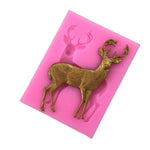 Deer Mold - Moose Mold - Animal Antlers Buck DIY Fondant Cake Decor - For Resin Crafts - Silicone Mold - Chocolate Christmas Décor Epoxy