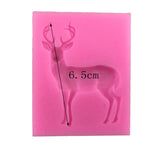 Deer Mold - Moose Mold - Animal Antlers Buck DIY Fondant Cake Decor - For Resin Crafts - Silicone Mold - Chocolate Christmas Décor Epoxy