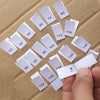 50 White Satin Clothing Size Labels - Number Woven Size Tag - T-Shirt Size Tabs - Folded Labels - 50 56 62 68 74 80 86 92 98 104 110 116 122