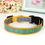 Custom Dog Collar Embroidered Collar, Personalized with Pet Name Phone Number, Pet Collar, Personalized Dog Collar, Small Medium Large Dogs