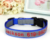 Custom Dog Collar Embroidered Collar, Personalized with Pet Name Phone Number, Pet Collar, Personalized Dog Collar, Small Medium Large Dogs